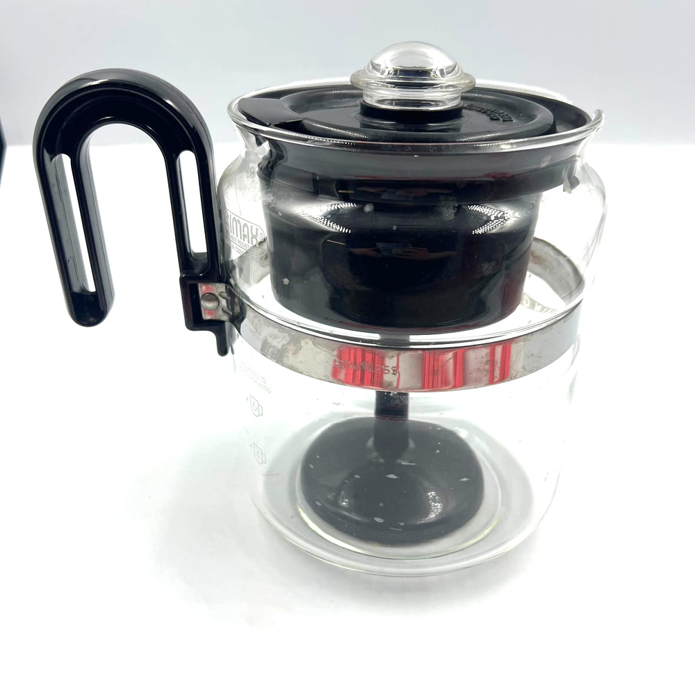 SIMAX Percolator Coffee Pot Glass 4-8 Cup Stove Top Vintage Czech Republic - Picture 2 of 10